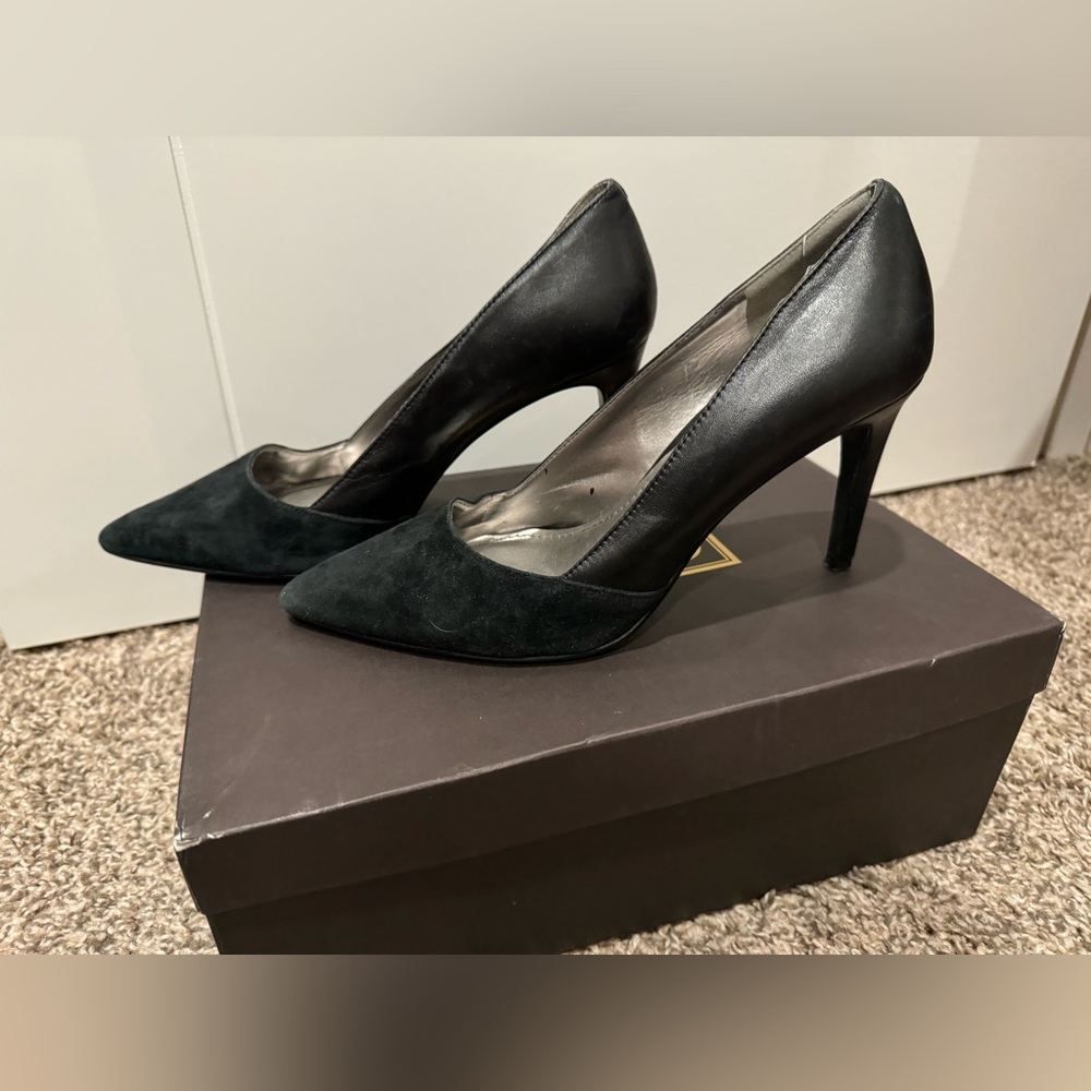 BCBG suede heels